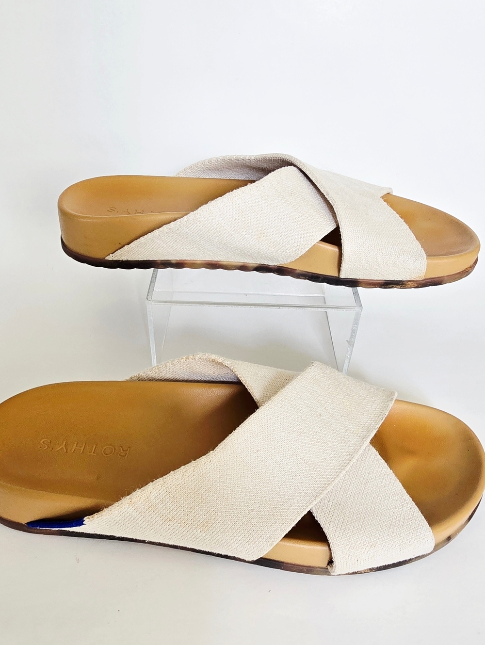 Rothy's The Weekend oat color slides sandals 8.5 - Picture 5 of 9